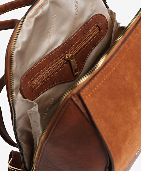 Kadın Taba Hakiki Deri Sırt Çantası