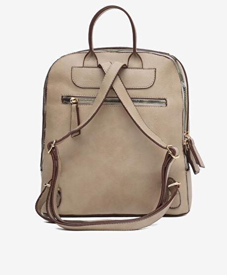 Kadın Vizon Hakiki Deri Sırt Çantası