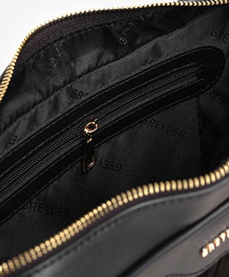 Kadın Siyah Hakiki Deri Çapraz Çanta