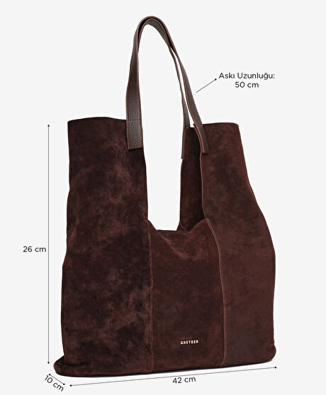 Kadın Kahverengi Hakiki Deri Omuz Çantası