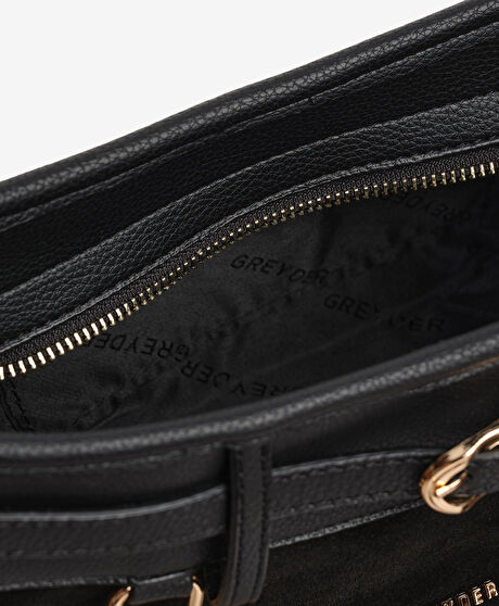 Kadın Siyah Hakiki Deri Çapraz Çanta