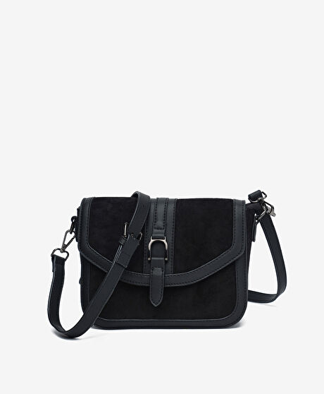 Kadın Siyah Hakiki Deri Çapraz Çanta