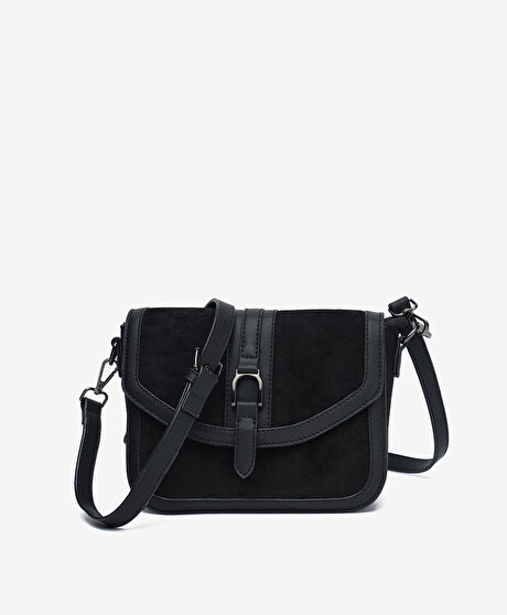 Kadın Siyah Hakiki Deri Çapraz Çanta