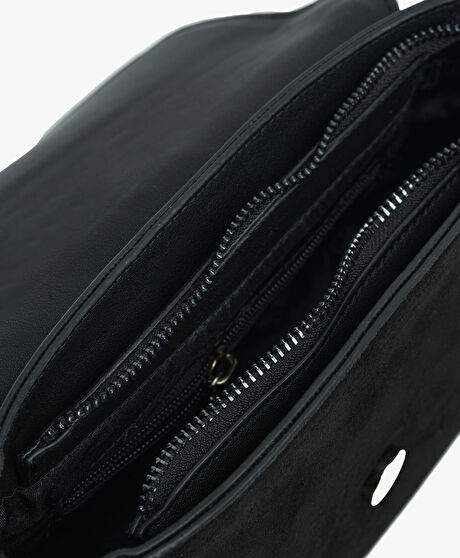 Kadın Siyah Hakiki Deri Çapraz Çanta