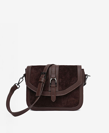 Kadın Kahverengi Hakiki Deri Çapraz Çanta