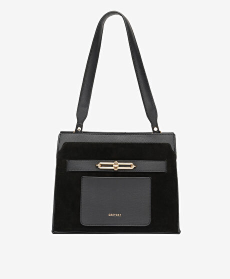 Kadın Siyah Hakiki Deri Kol Çantası