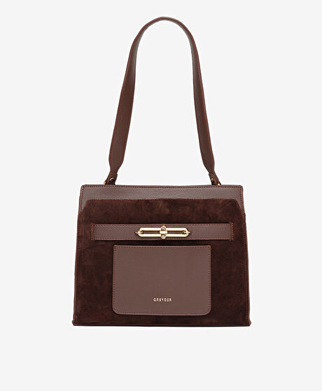 Kadın Kahverengi Hakiki Deri Kol Çantası