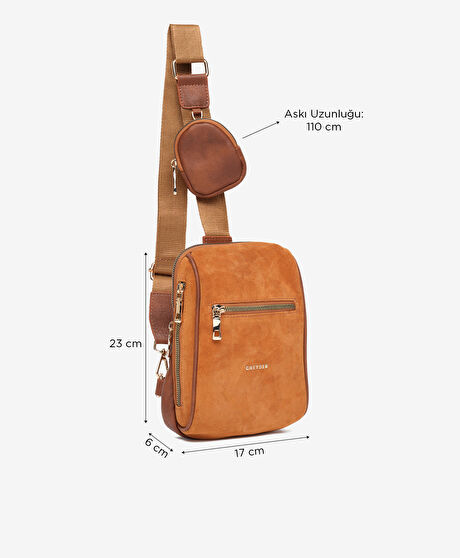 Kadın Taba Hakiki Deri Çapraz Çanta