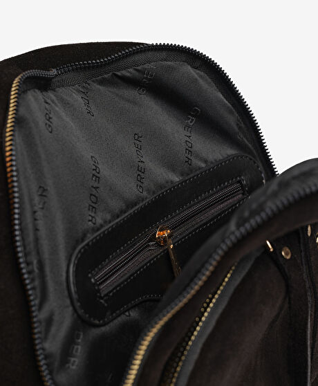 Kadın Siyah Hakiki Deri Sırt Çantası