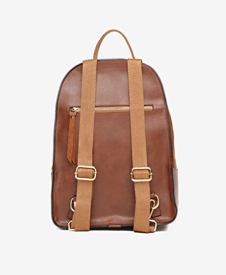 Kadın Taba Hakiki Deri Sırt Çantası