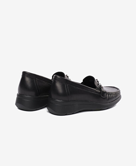 Kadın Siyah Hakiki Deri Comfort Ayakkabı