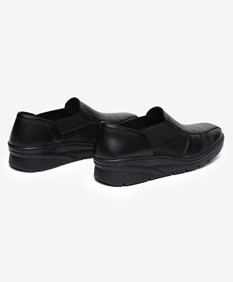 Kadın Siyah Hakiki Deri Comfort Ayakkabı