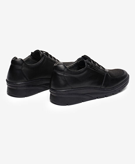 Kadın Siyah Hakiki Deri Comfort Ayakkabı