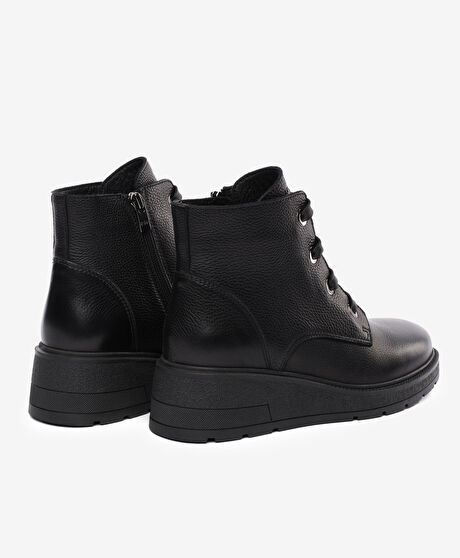 Kadın Siyah Hakiki Deri Comfort Bot