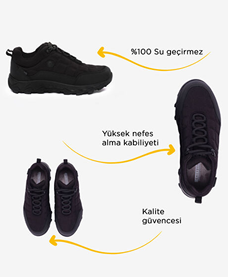 Kadın Siyah Su Geçirmez Outdoor Ayakkabı