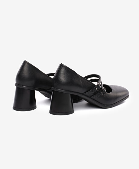 Kadın Siyah Hakiki Deri Klasik Ayakkabı