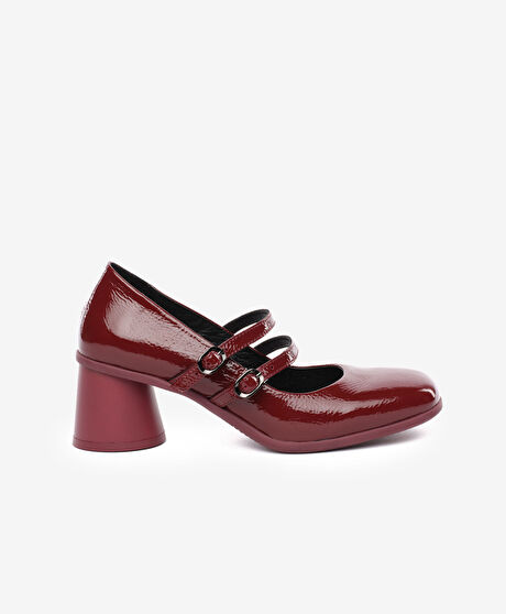 Kadın Bordo Hakiki Deri Klasik Ayakkabı