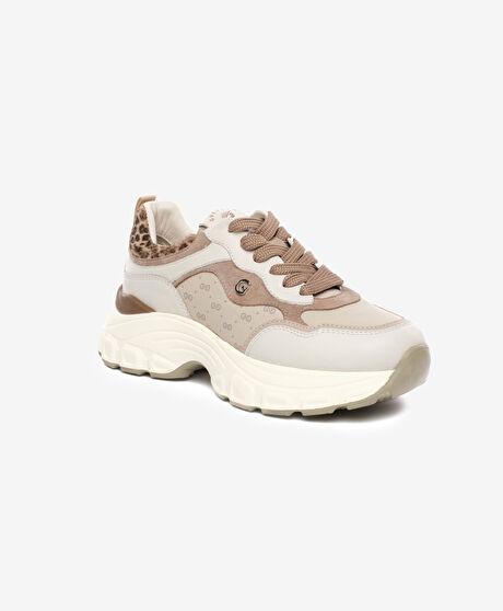 Kadın Kirli Beyaz Hakiki Deri Spor Ayakkabı