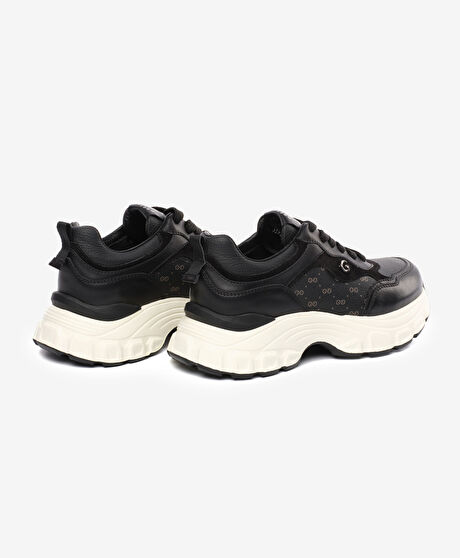 Kadın Siyah Hakiki Deri Spor Ayakkabı