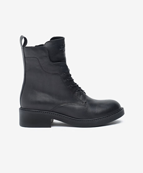 Kadın Siyah Hakiki Deri Bot