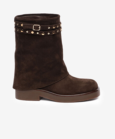 Kadın Kahverengi Hakiki Deri Bot