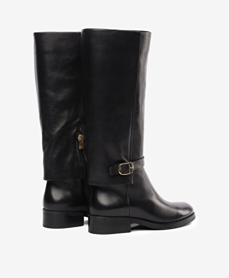 Kadın Siyah Hakiki Deri Çizme