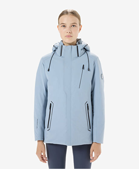 Kadın Açık Mavi Suya Dayanıklı Kaz Tüyü Mont