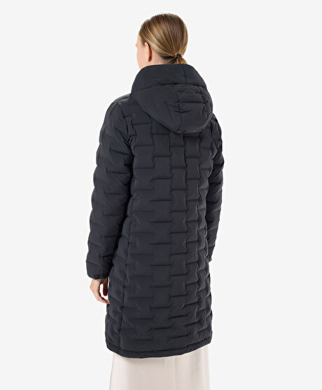 Kadın Siyah Suya Dayanıklı Kaz Tüyü Mont