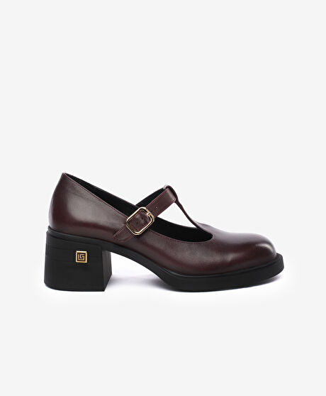 Kadın Bordo Hakiki Deri Klasik Ayakkabı