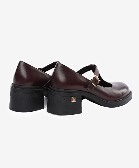 Kadın Bordo Hakiki Deri Klasik Ayakkabı