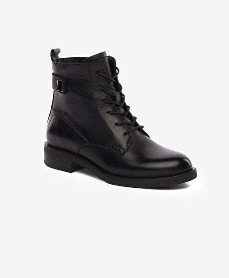 Kadın Siyah Hakiki Deri Bot