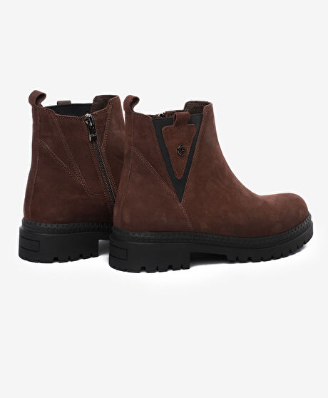 Kadın Kahverengi Hakiki Deri Bot