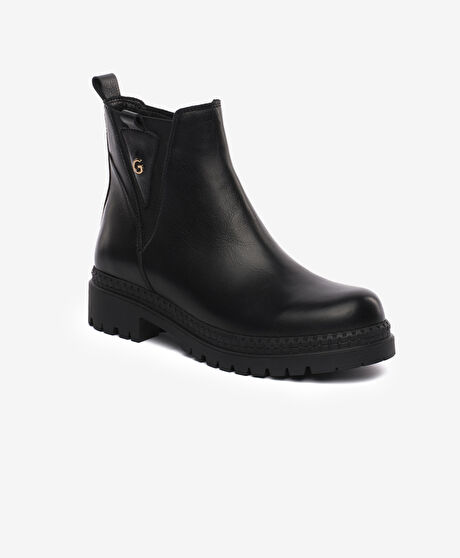 Kadın Siyah Hakiki Deri Bot