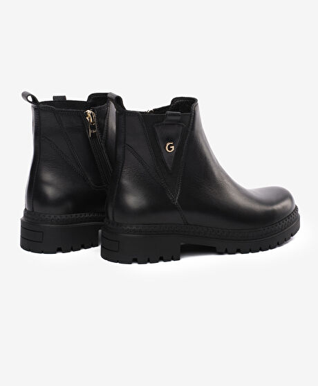 Kadın Siyah Hakiki Deri Bot