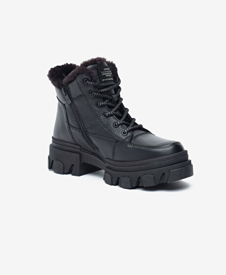 Kadın Siyah Hakiki Deri Bot