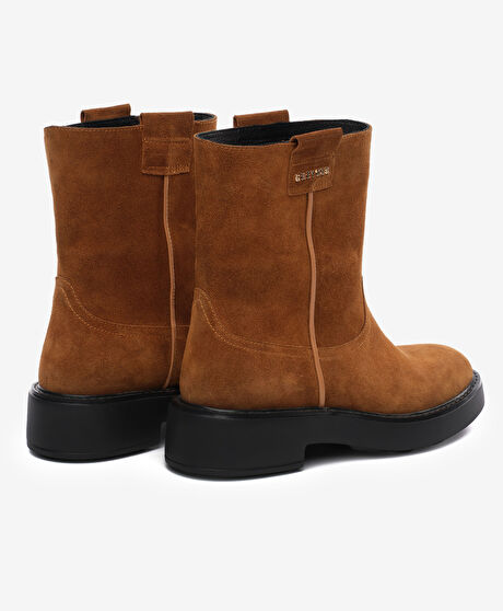 Kadın Taba Süet Hakiki Deri Bot