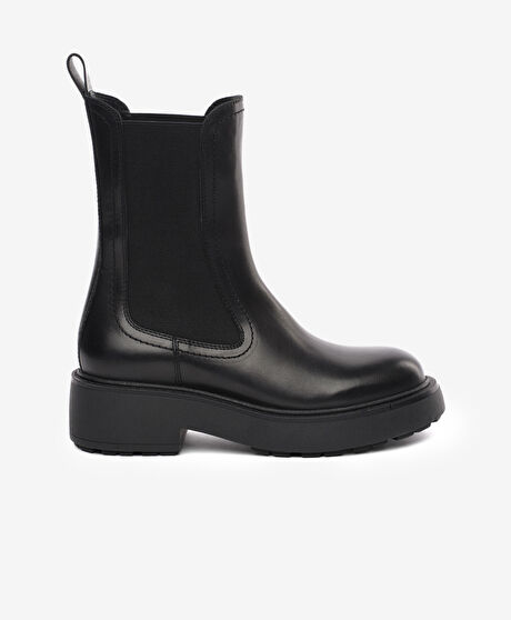 Kadın Siyah Hakiki Deri Bot