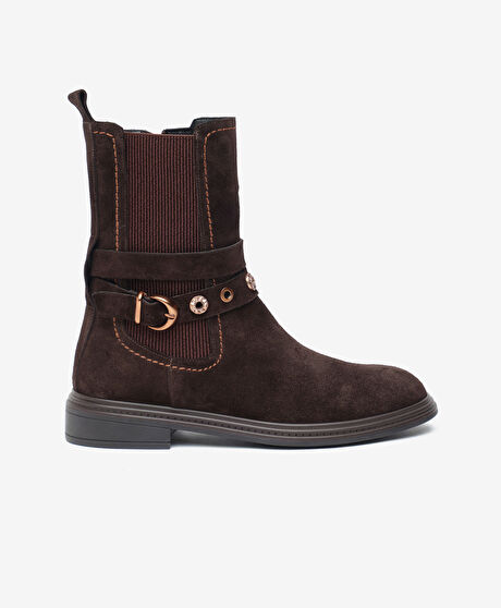 Kadın Kahverengi Hakiki Deri Bot