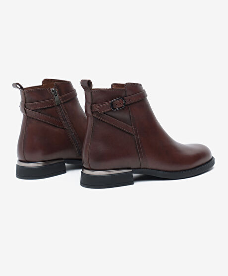 Kadın Kahverengi Hakiki Deri Bot