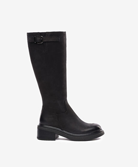 Kadın Siyah Hakiki Deri Çizme