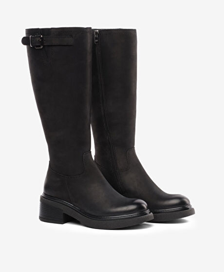 Kadın Siyah Hakiki Deri Çizme
