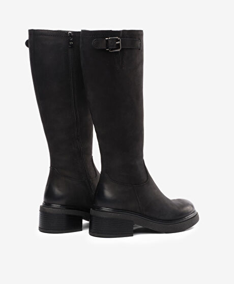Kadın Siyah Hakiki Deri Çizme