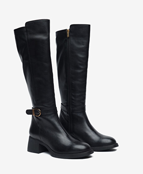 Kadın Siyah Hakiki Deri Çizme