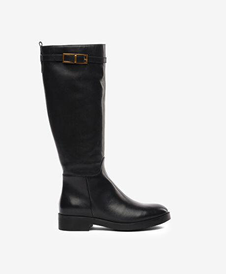 Kadın Siyah Hakiki Deri Çizme