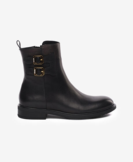 Kadın Siyah Hakiki Deri Bot