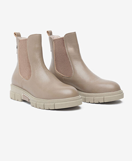 Kadın Vizon Hakiki Deri Chelsea Bot