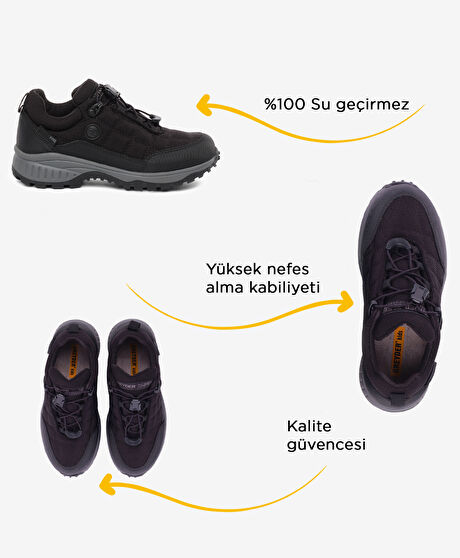 Çocuk Siyah Su Geçirmez Outdoor Ayakkabı