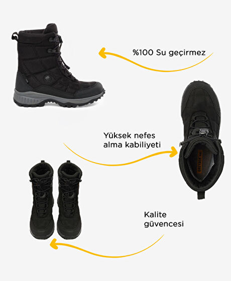 Erkek Çocuk Siyah Su Geçirmez Outdoor Bot