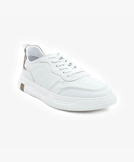 Erkek Beyaz Hakiki Sneaker Ayakkabı