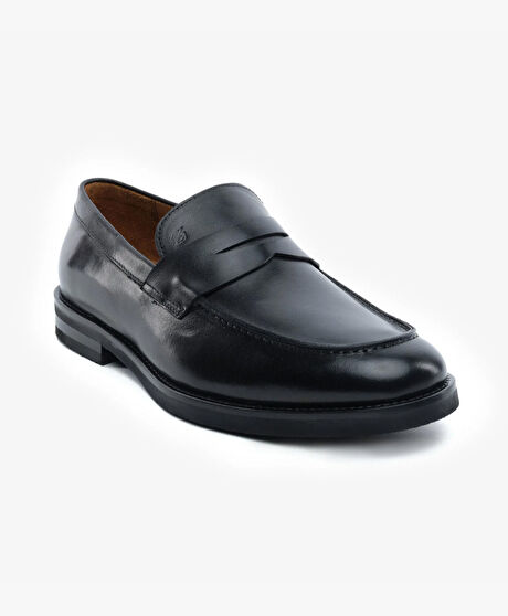 Erkek Siyah Hakiki Deri Klasik Ayakkabı